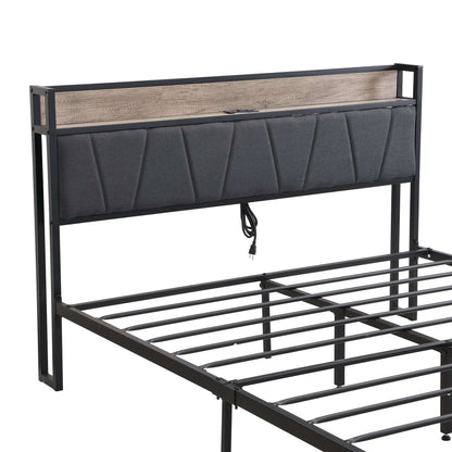 Queen Size Platform Bed Frame-Free Shipping - aurelia-clothing-8955