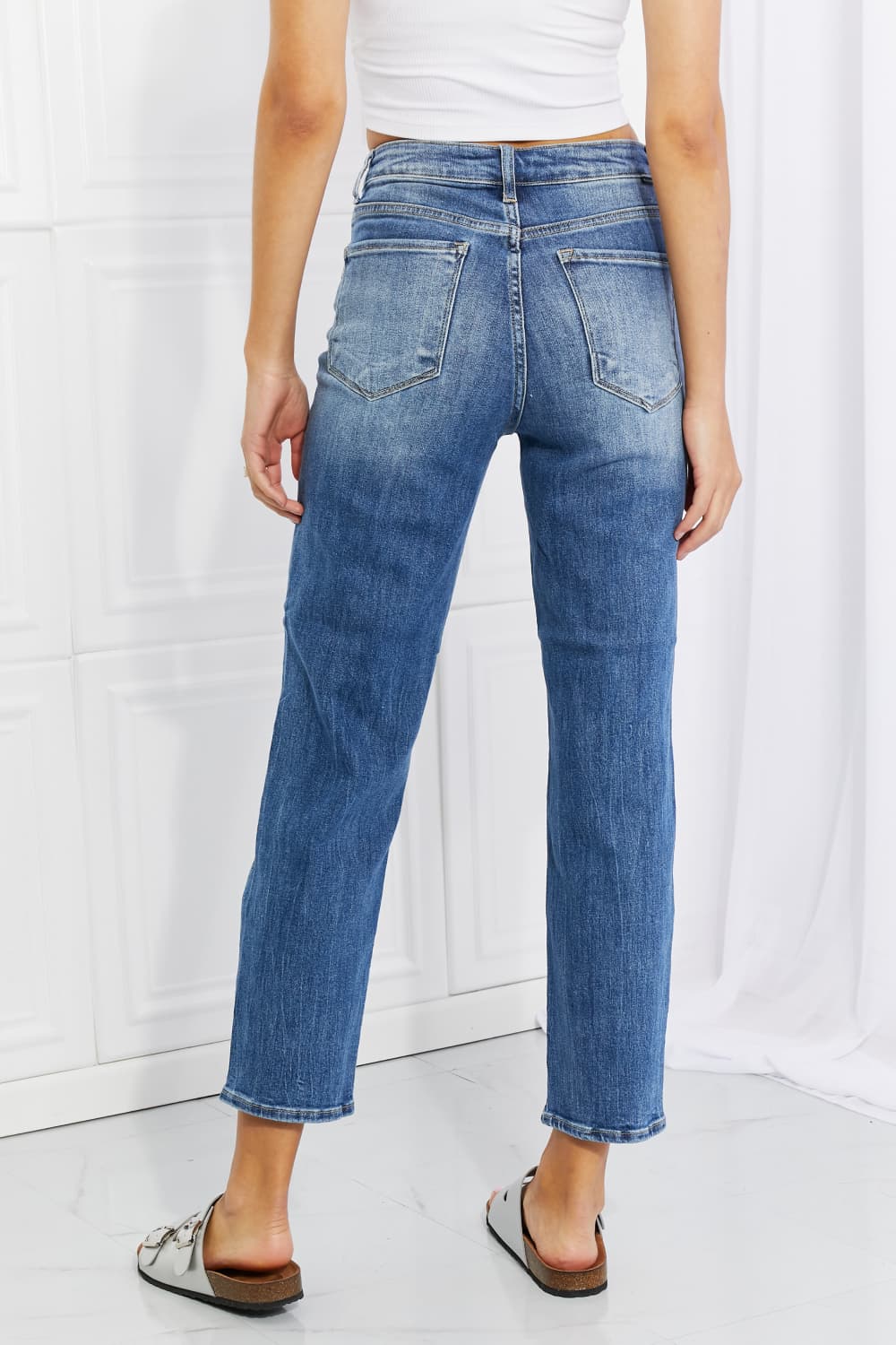 RISEN Full Size Emily High Rise Relaxed Jeans - aurelia-clothing-8955