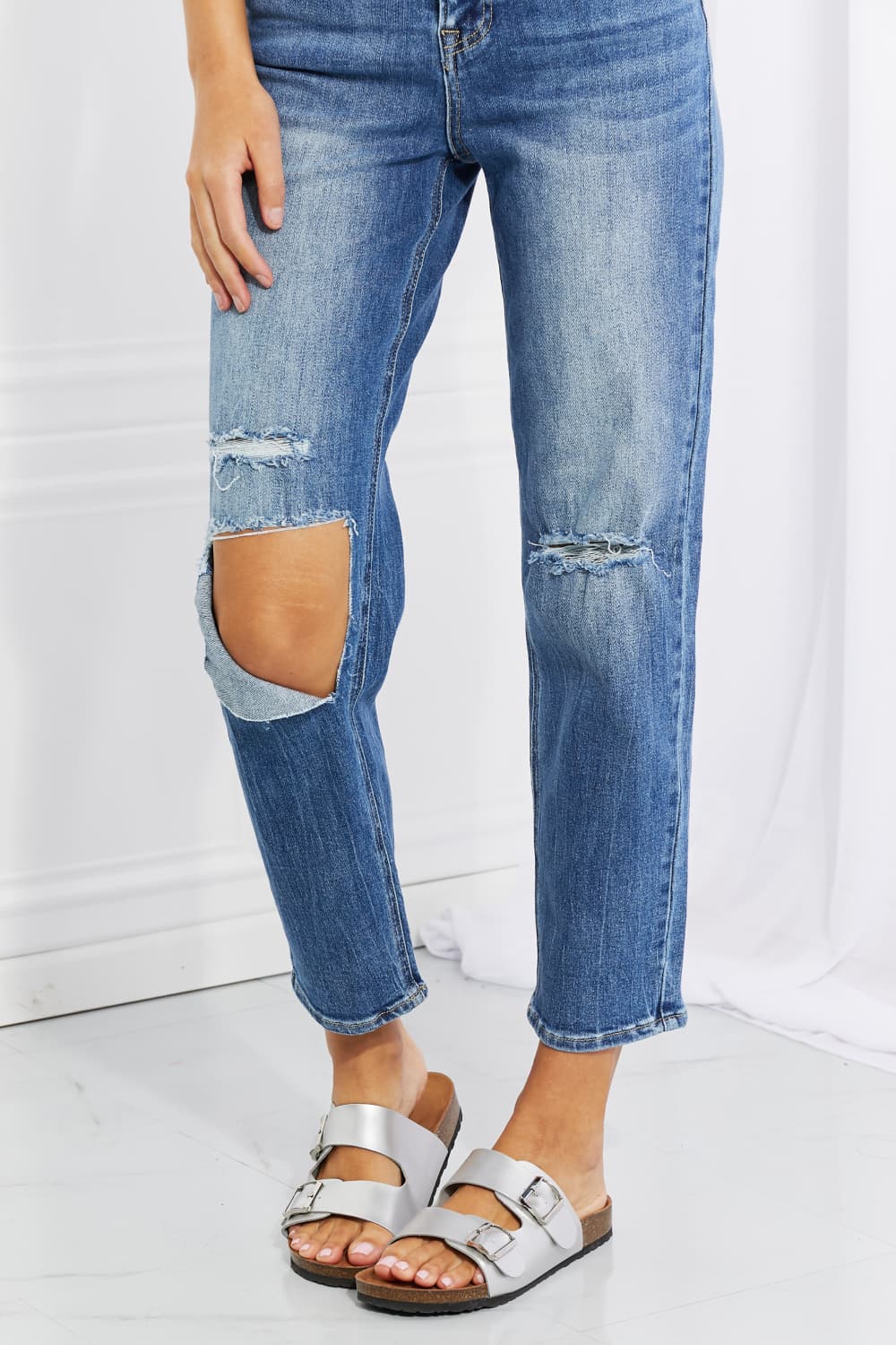 RISEN Full Size Emily High Rise Relaxed Jeans - aurelia-clothing-8955
