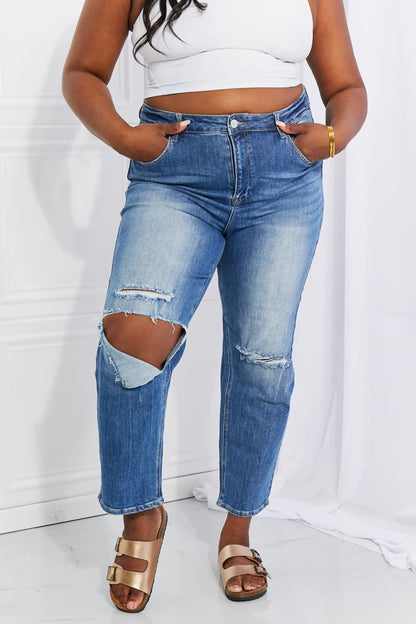 RISEN Full Size Emily High Rise Relaxed Jeans - aurelia-clothing-8955