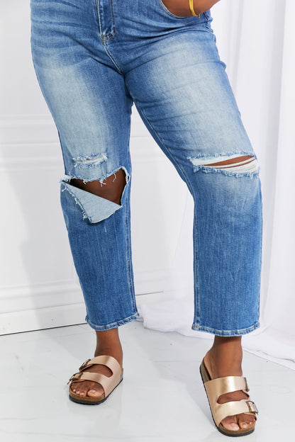 RISEN Full Size Emily High Rise Relaxed Jeans - aurelia-clothing-8955