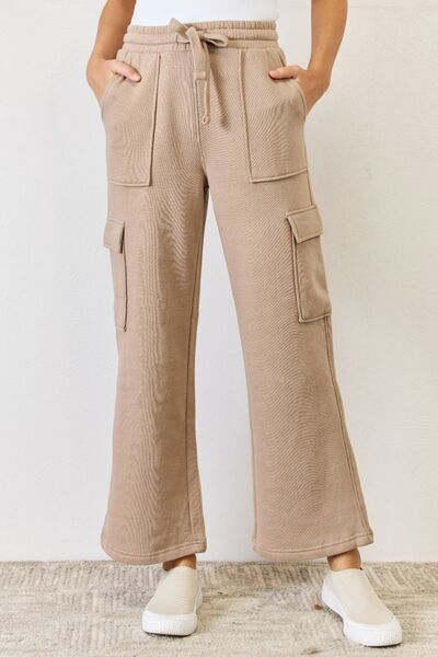 RISEN High Waist Cargo Wide Leg Pants - aurelia-clothing-8955