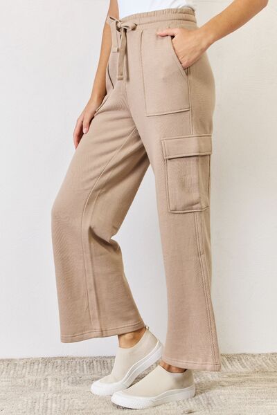 RISEN High Waist Cargo Wide Leg Pants - aurelia-clothing-8955