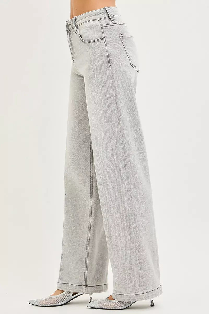 RISEN Slouchy Baggy Jeans with Contrast Stitching-Free Shipping - aurelia-clothing-8955