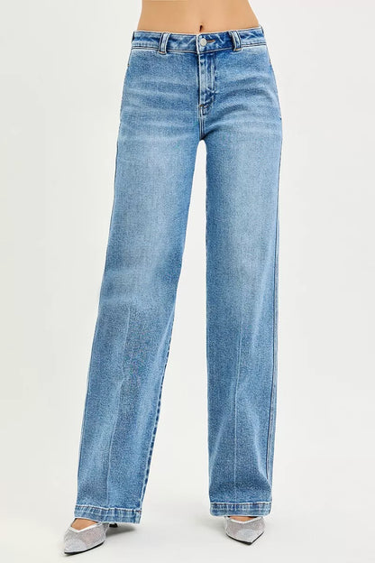 RISEN Slouchy Straight Jeans-Free Shipping - aurelia-clothing-8955