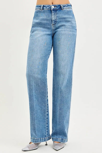 RISEN Slouchy Straight Jeans-Free Shipping - aurelia-clothing-8955