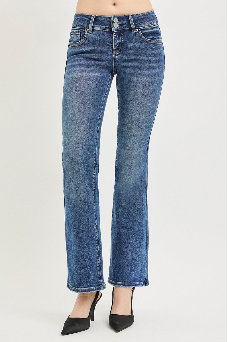 RISEN Tummy Control Low Rise Bootcut Jeans-Free Shipping - aurelia-clothing-8955
