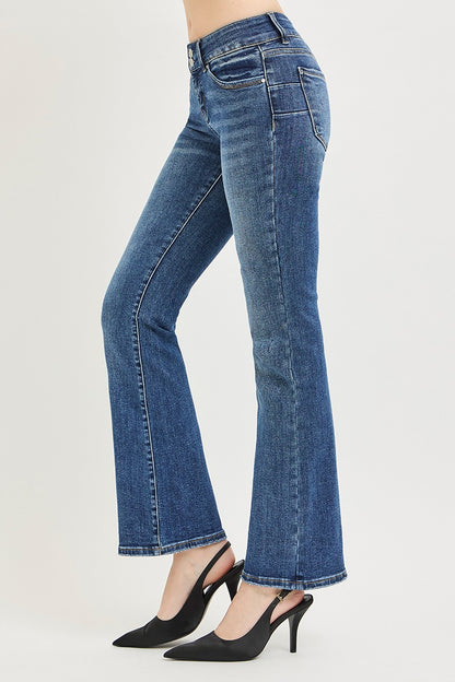 RISEN Tummy Control Low Rise Bootcut Jeans-Free Shipping - aurelia-clothing-8955