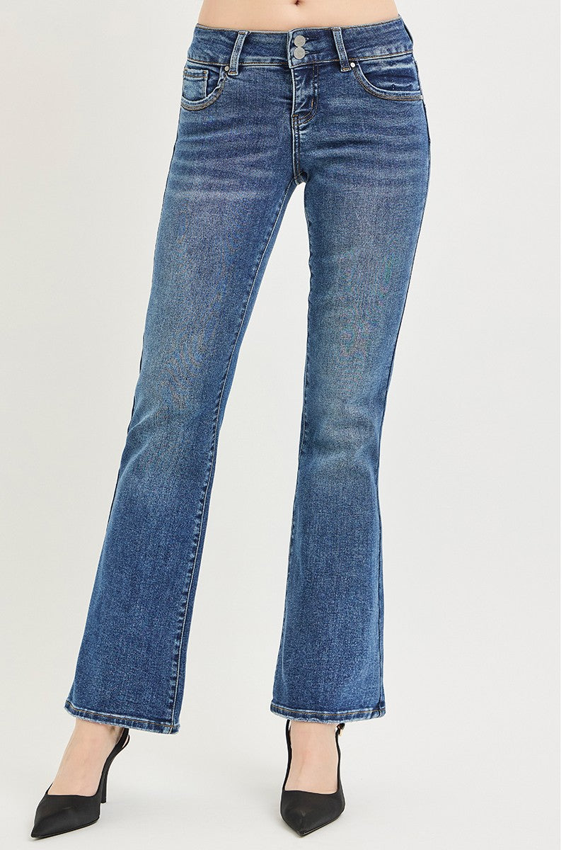 RISEN Tummy Control Low Rise Bootcut Jeans-Free Shipping - aurelia-clothing-8955