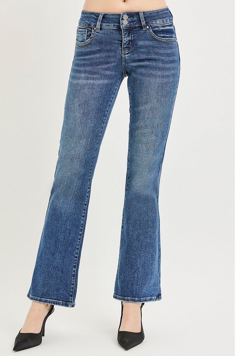RISEN Tummy Control Low Rise Bootcut Jeans-Free Shipping - aurelia-clothing-8955