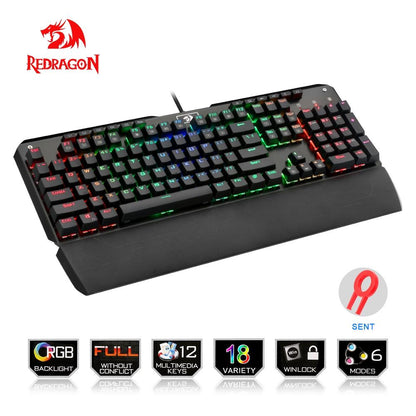 Redragon USB mechanical gaming keyboard - Free Shipping - aurelia-clothing-8955