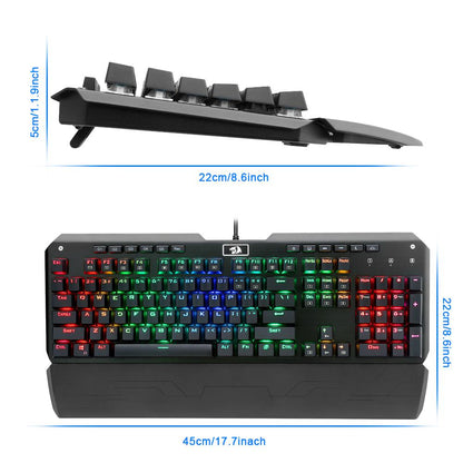 Redragon USB mechanical gaming keyboard - Free Shipping - aurelia-clothing-8955