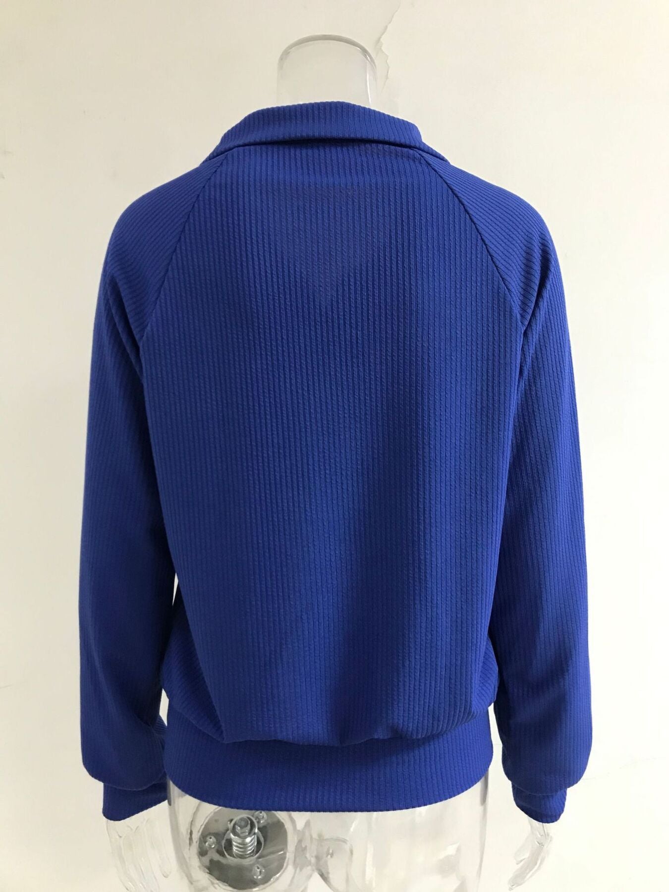Ribbed Knit Zip-Up Outerwear Plus Size-Free Shipping - aurelia-clothing-8955