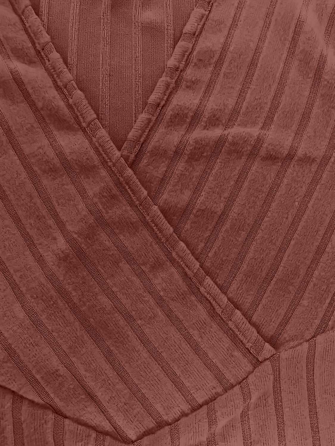 Ribbed Surplice Long Sleeve T-Shirt - aurelia-clothing-8955