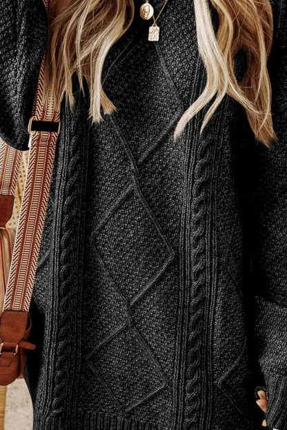 Round Neck Sweater Dress-Free Shipping - aurelia-clothing-8955