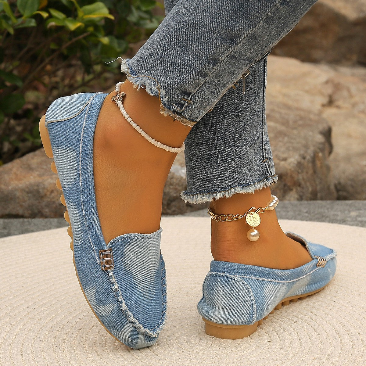 Round Toe Flat Loafers - aurelia-clothing-8955