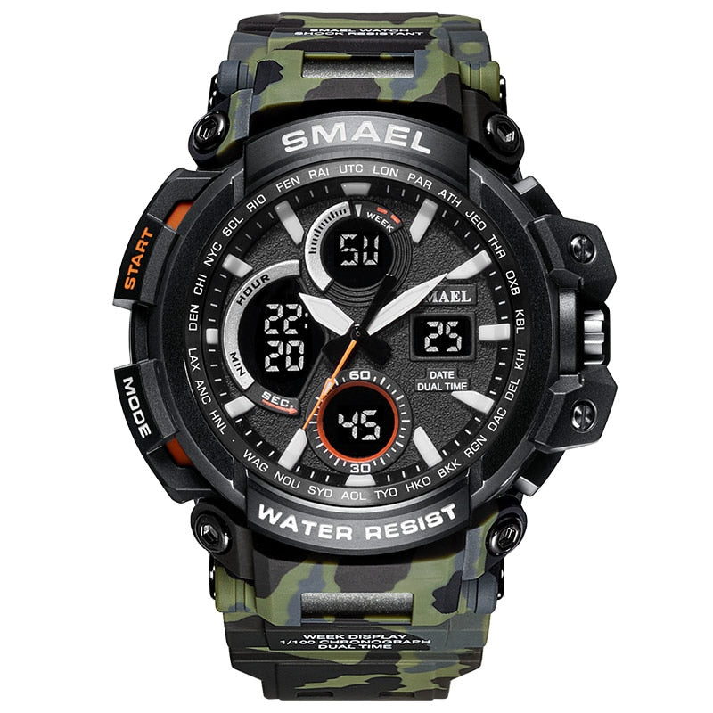 SMAEL 1708B Sport Watches Waterproof Men Watch LED Digital Watch Military Male Clock Relogio Masculino erkek kol saati Men Watch - Free Shipping - aurelia-clothing-8955