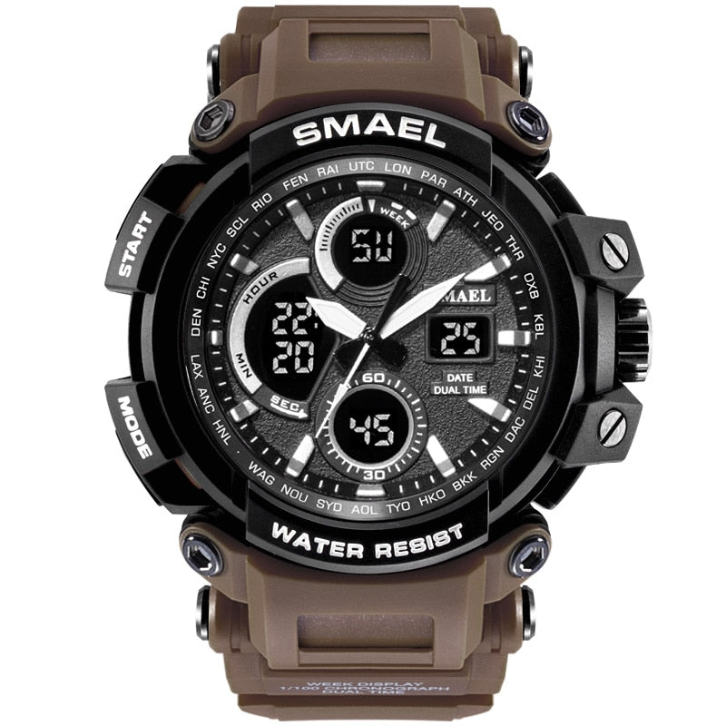 SMAEL 1708B Sport Watches Waterproof Men Watch LED Digital Watch Military Male Clock Relogio Masculino erkek kol saati Men Watch - Free Shipping - aurelia-clothing-8955