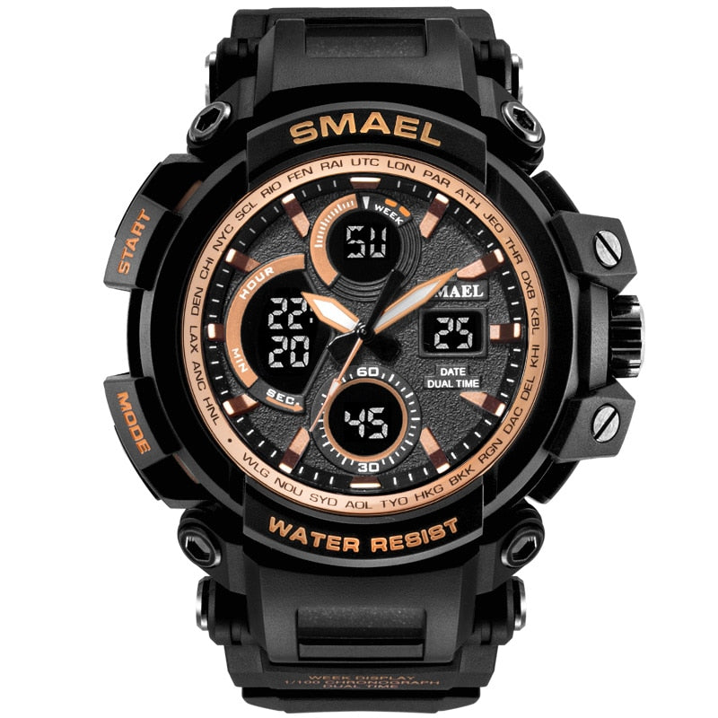 SMAEL 1708B Sport Watches Waterproof Men Watch LED Digital Watch Military Male Clock Relogio Masculino erkek kol saati Men Watch - Free Shipping - aurelia-clothing-8955