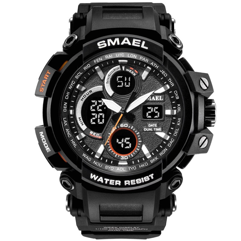 SMAEL 1708B Sport Watches Waterproof Men Watch LED Digital Watch Military Male Clock Relogio Masculino erkek kol saati Men Watch - Free Shipping - aurelia-clothing-8955
