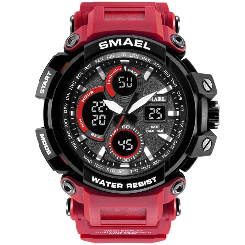 SMAEL 1708B Sport Watches Waterproof Men Watch LED Digital Watch Military Male Clock Relogio Masculino erkek kol saati Men Watch - Free Shipping - aurelia-clothing-8955