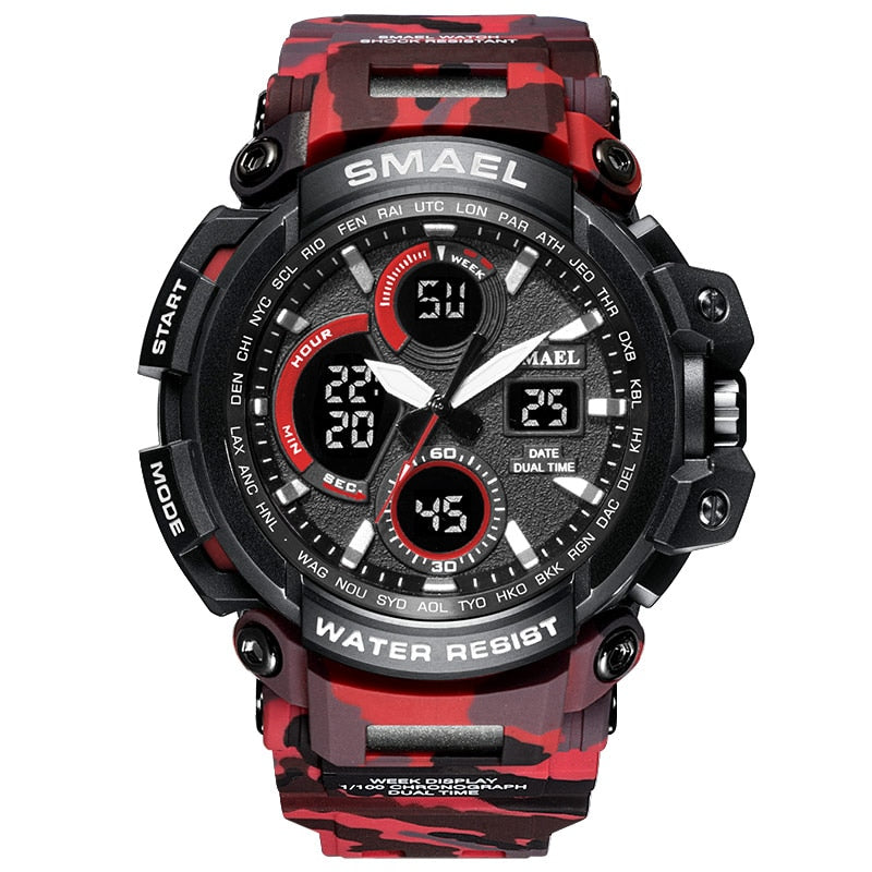 SMAEL 1708B Sport Watches Waterproof Men Watch LED Digital Watch Military Male Clock Relogio Masculino erkek kol saati Men Watch - Free Shipping - aurelia-clothing-8955