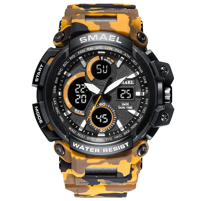 SMAEL 1708B Sport Watches Waterproof Men Watch LED Digital Watch Military Male Clock Relogio Masculino erkek kol saati Men Watch - Free Shipping - aurelia-clothing-8955