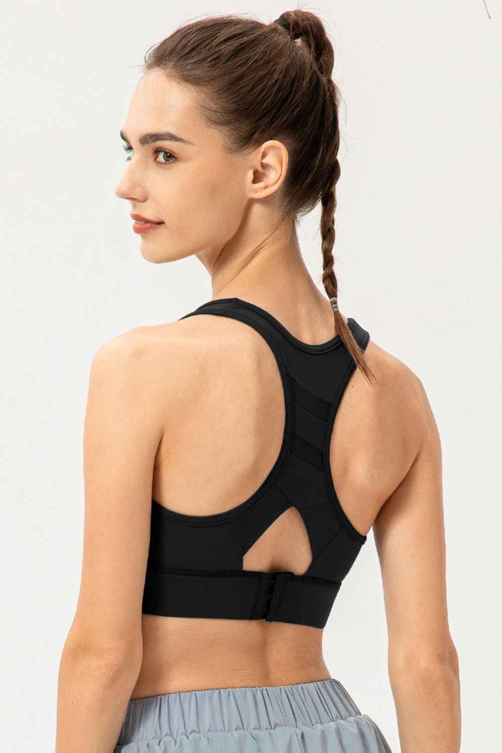 Scoop Neck Long Sports Bra - aurelia-clothing-8955