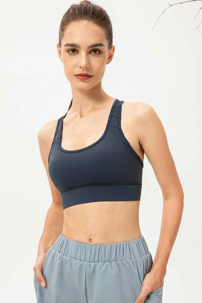 Scoop Neck Long Sports Bra - aurelia-clothing-8955