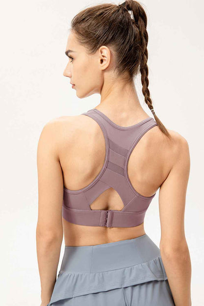 Scoop Neck Long Sports Bra - aurelia-clothing-8955