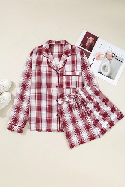 Shirt and Drawstring Shorts Lounge Set-Free Shipping - aurelia-clothing-8955
