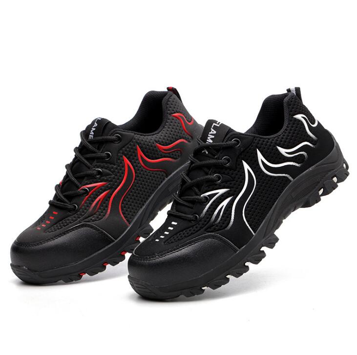 Shoes Anti-smashing Work Shoes Mesh Breathable Rubber Bottom Low Top Protective Men Shoes - Free Shipping - aurelia-clothing-8955