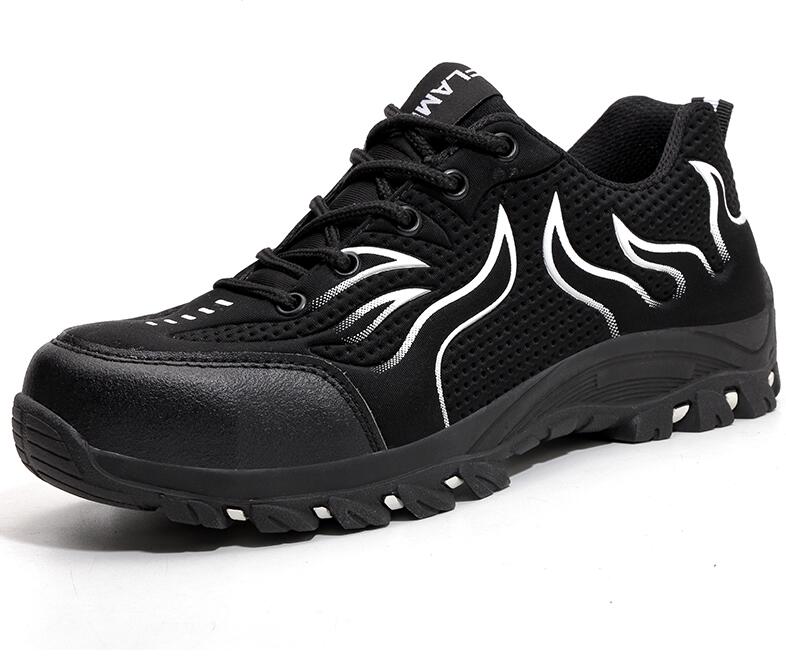 Shoes Anti-smashing Work Shoes Mesh Breathable Rubber Bottom Low Top Protective Men Shoes - Free Shipping - aurelia-clothing-8955