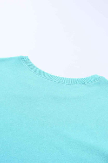 Side Slit Drop Shoulder Sweatshirt