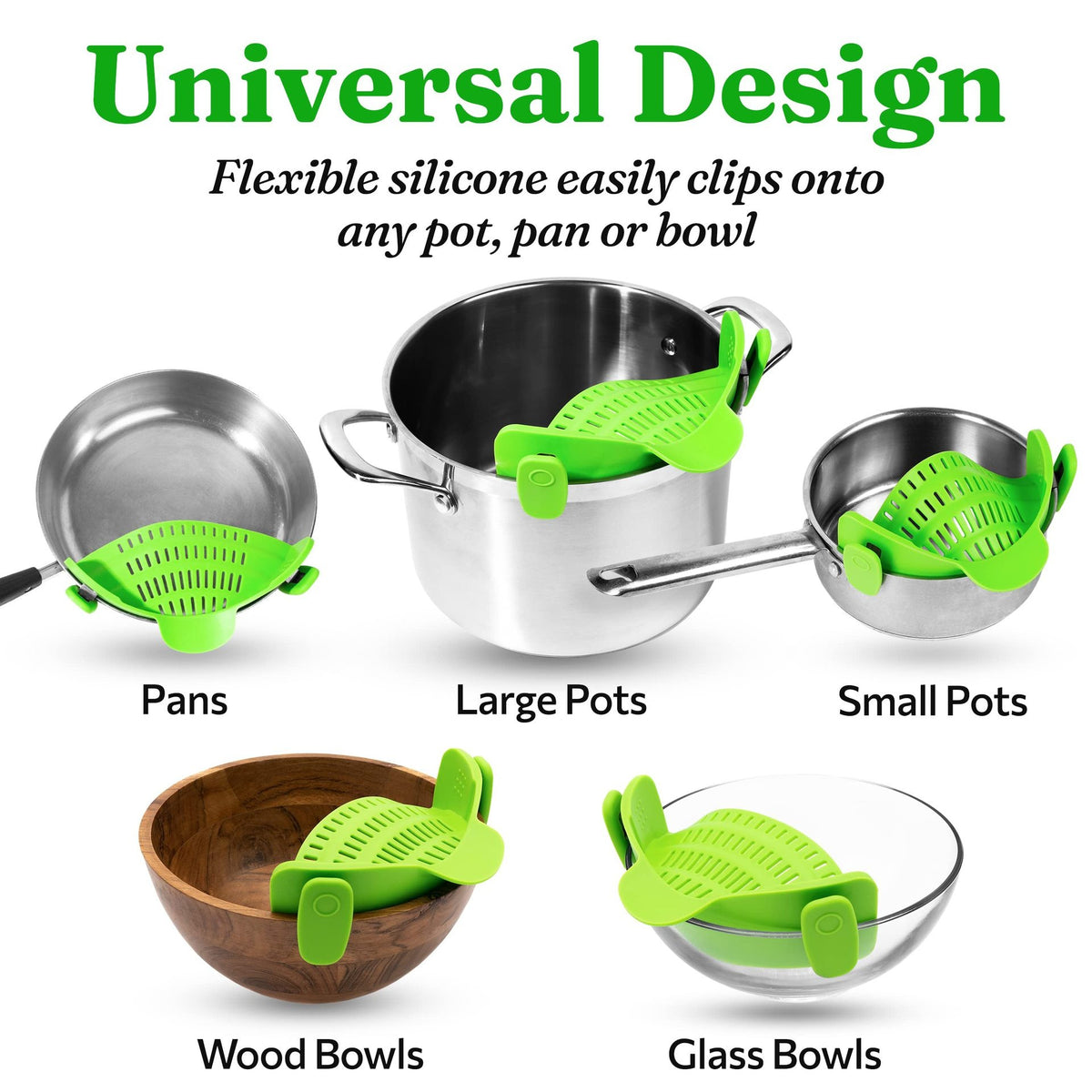 Silicone pasta filter wide mouth drain water filter vegetable and fruit filter clamp pot edge drain block - Free Shipping - aurelia-clothing-8955