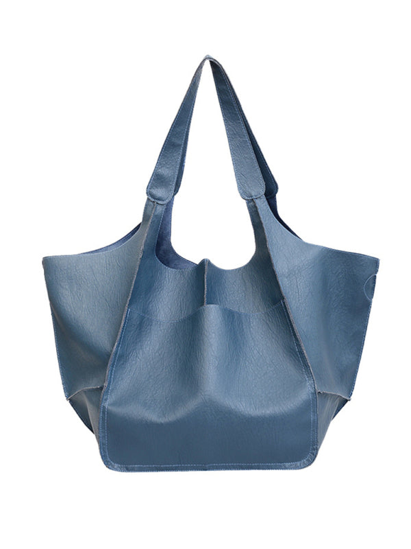 Simple Large Bag Soft Leather Large Capacity One Shoulder Portable Tote Bag-Free Shipping - aurelia-clothing-8955