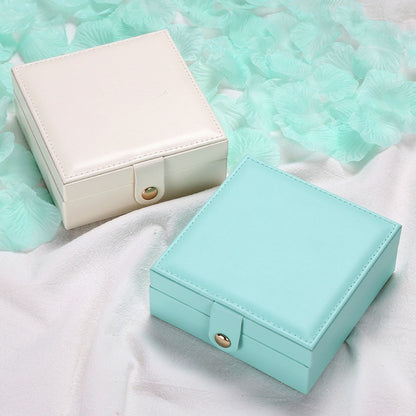 Single-Layer PU Simple Jewelry Storage Box Creative Portable Jewelry Box Earrings Ring Small Jewelry Box - Free Shipping - aurelia-clothing-8955