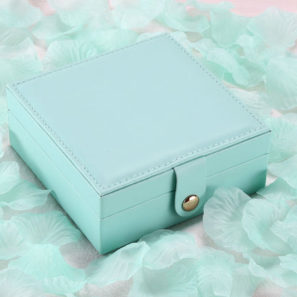 Single-Layer PU Simple Jewelry Storage Box Creative Portable Jewelry Box Earrings Ring Small Jewelry Box - Free Shipping - aurelia-clothing-8955