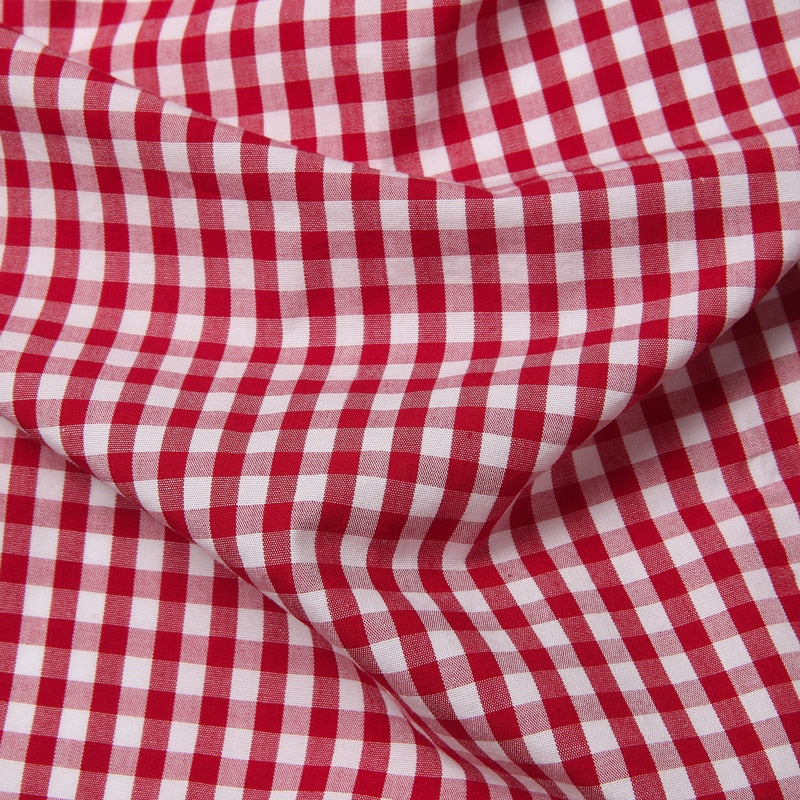 Small Plaid Shirt Men Summer Short Sleeve Cotton Mens Dress Shirts Casual Button Down Mens Shirt - Free Shipping - aurelia-clothing-8955