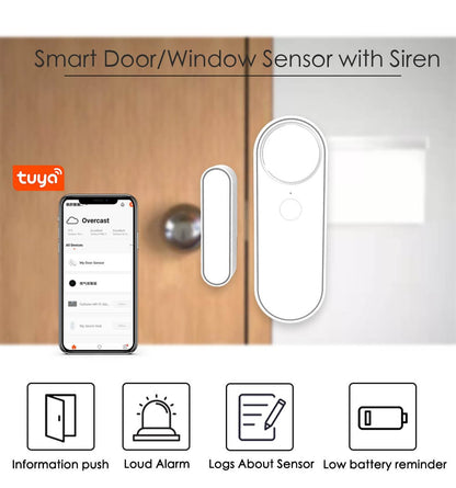 Smart Life Tuya Wifi Window Detector Door Open Close Sensor Security Contact Wifi Smart Door Sensor - Free Shipping - aurelia-clothing-8955