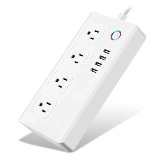 Smart Power Strip,WiFi Power Bar Multiple Outlet Extension Cord with 4 USB and 4 Individual Controlled AC Plugs by Tuya - Free Shipping - aurelia-clothing-8955