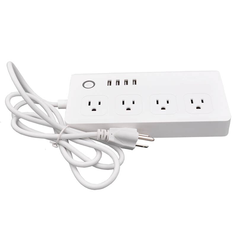 Smart Power Strip,WiFi Power Bar Multiple Outlet Extension Cord with 4 USB and 4 Individual Controlled AC Plugs by Tuya - Free Shipping - aurelia-clothing-8955