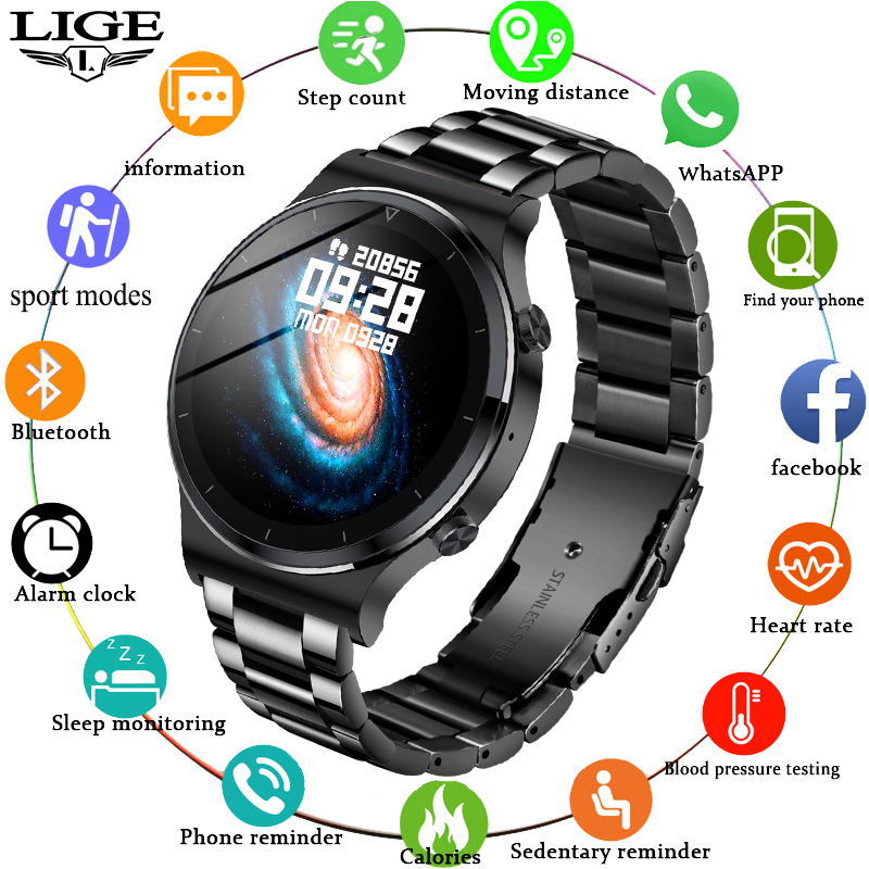 Smart Watch Smart Wear Multi-Function Heart Rate Blood Pressure Monitor Step Watch Waterproof - Free Shipping - aurelia-clothing-8955