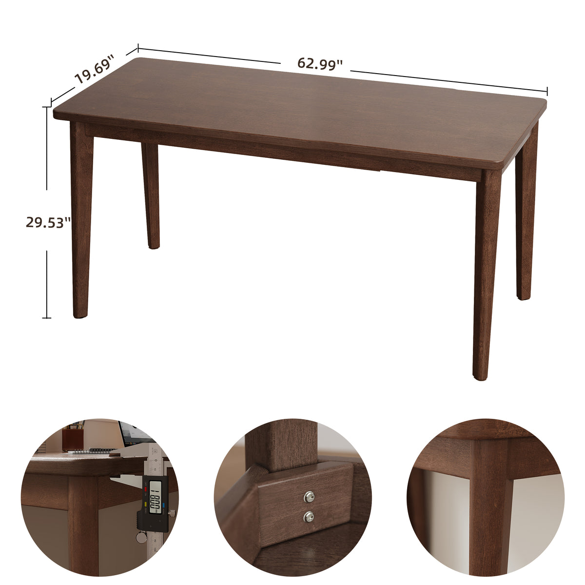 Solid Wooden Desk,63 x 19.7 Inch Desks-Free Shipping - aurelia-clothing-8955