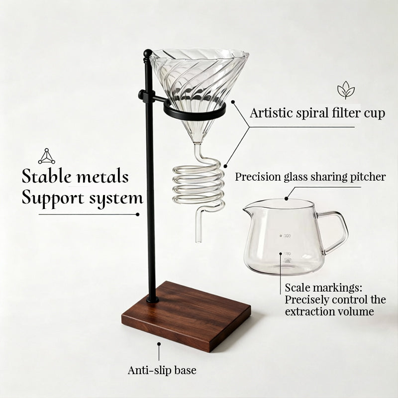 Spiral Cooling Pour-Over Coffee Filter Holder-Free Shipping - aurelia-clothing-8955