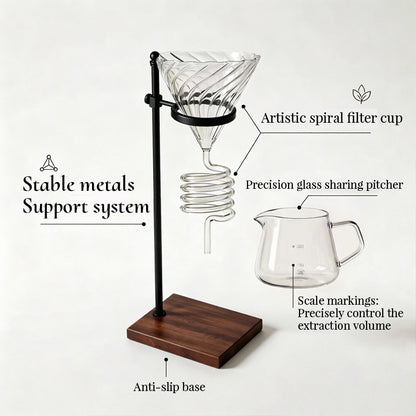 Spiral Cooling Pour-Over Coffee Filter Holder-Free Shipping - aurelia-clothing-8955
