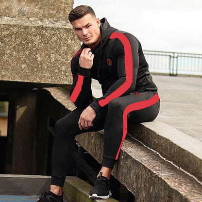 Sport Man Tracksuit Running Gym Men Set Sport Clothing Set Joggers Fitness Bodybuilding Sports Suits Mens HoodiePants Suit Men - Free Shipping - aurelia-clothing-8955