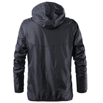 Spring Summer Mens Fashion Outerwear Windbreaker Men S Thin Jackets Hooded Casual Sporting Coat Big Size - Free Shipping - aurelia-clothing-8955