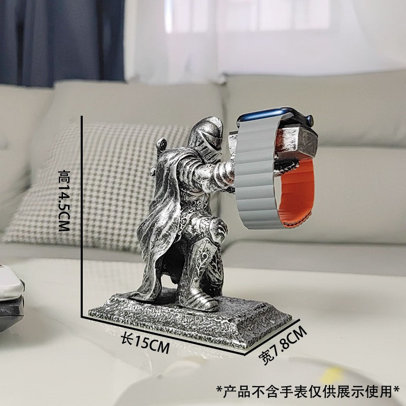 Suitable for Samsung Apple Huawei watch smart stand Apple watch charging display stand black warrior - Free Shipping - aurelia-clothing-8955