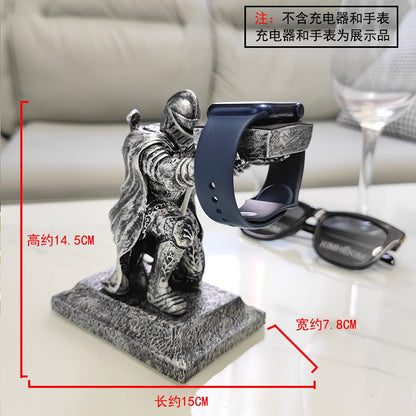 Suitable for Samsung Apple Huawei watch smart stand Apple watch charging display stand black warrior - Free Shipping - aurelia-clothing-8955